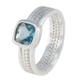 Lucy Rope-Wire Blue Solitaire Band